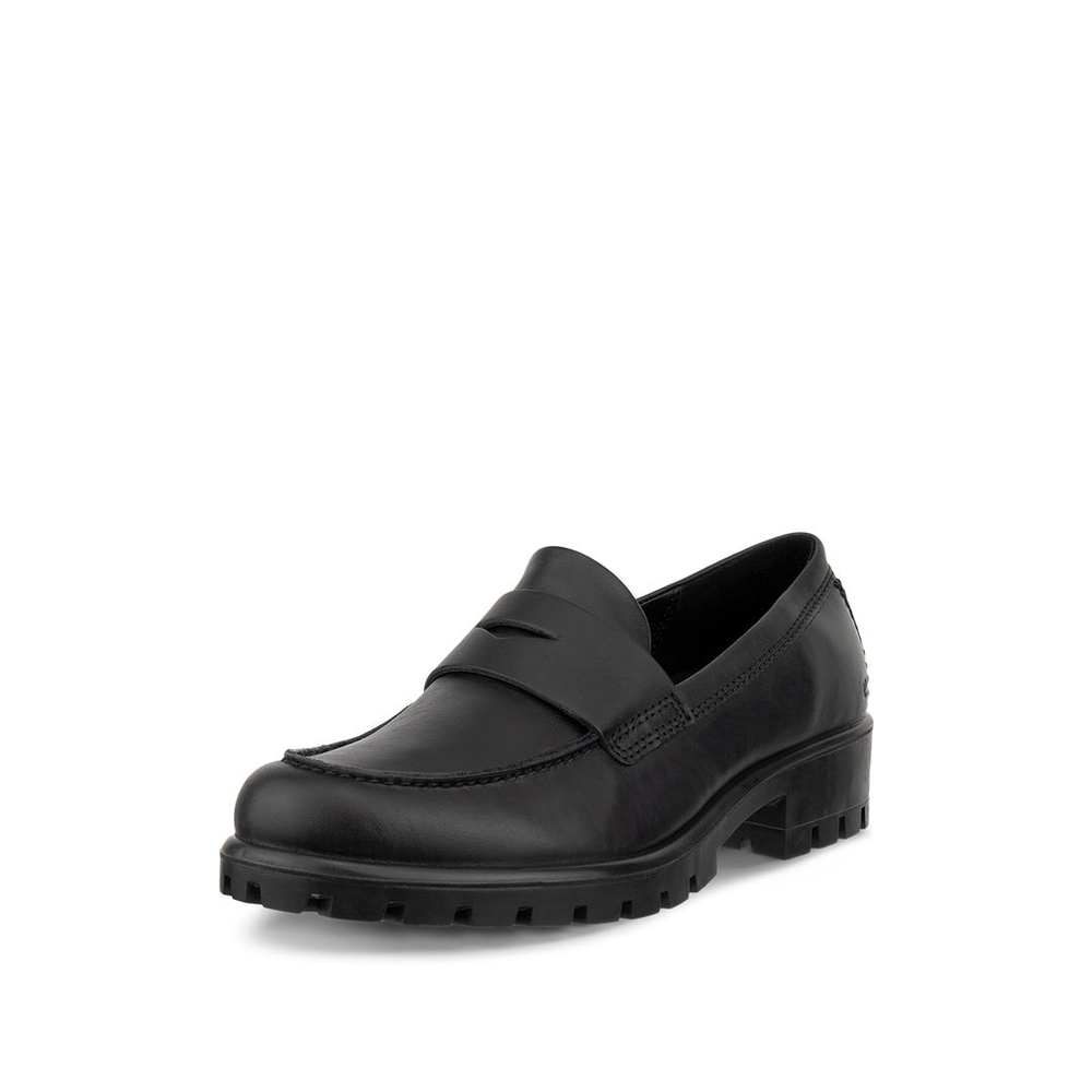Ecco ModTray Women's Black Leather Penny Loafer Size 41EU/10-10.5US - Picture 12 of 13